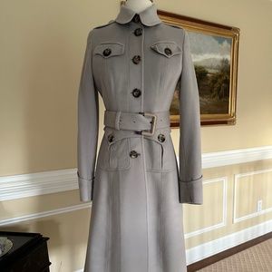 $3890 Burberry Prorsum Gray Cashmere Trenchcoat - 40/XS